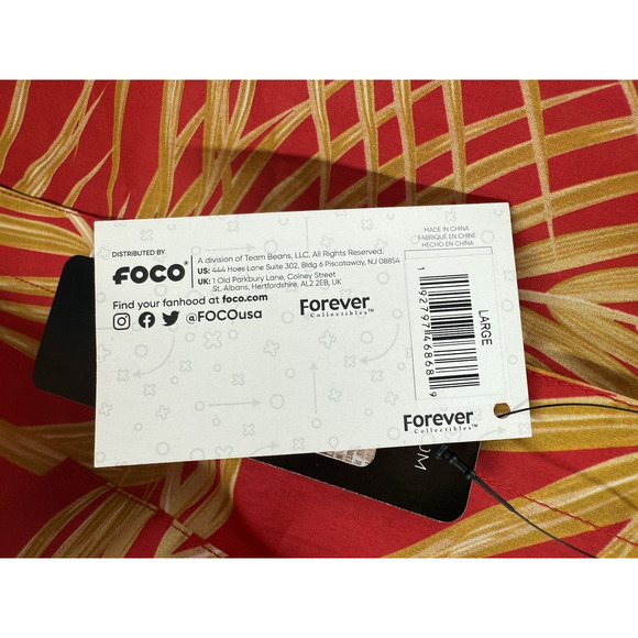 FOCO NFL Mens SF Team Logo Floral Aloha Tropical Button Up Shirt Hawaiian Large - Picture 7 of 15